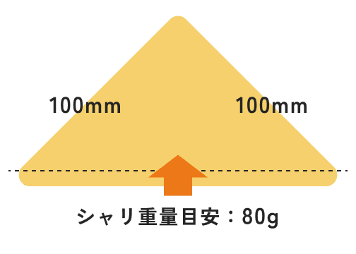 シャリ重量目安：80g 100×100mm
